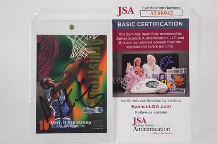 Darrell Armstrong No. 10 AUTOGRAPHED Trading Card Orlando Magic w/COA