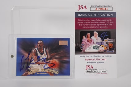 Darrell Armstrong No. 10 AUTOGRAPHED Trading Card Orlando Magic w/COA