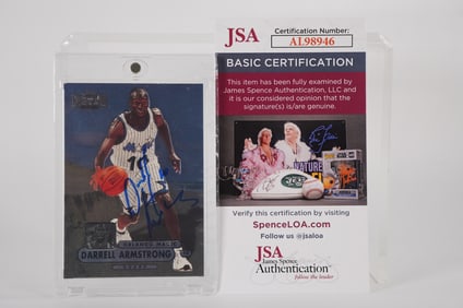 Darrell Armstrong No. 10 AUTOGRAPHED Trading Card Orlando Magic w/COA