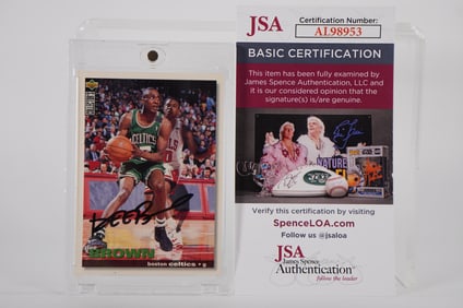 Dee Brown No. 7 AUTOGRAPHED Trading Card Boston Celtics w/COA