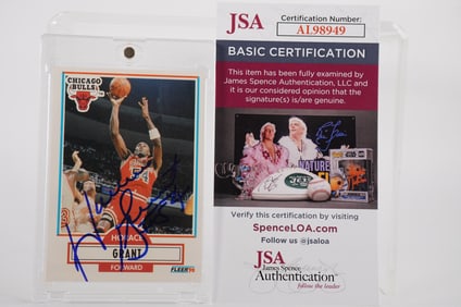 Horace Grant No. 54 AUTOGRAPHED Trading Card Chicago Bulls w/COA