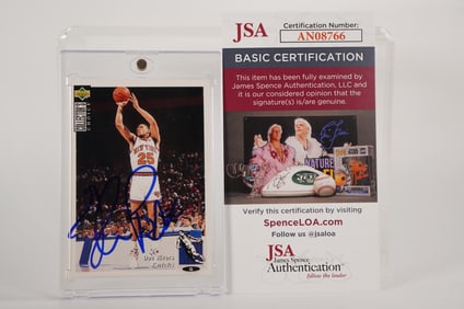 Doc Rivers No. 25 Autographed Trading Card New York Knicks w/COA