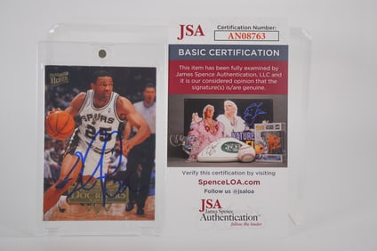 Doc Rivers No. 25 Autographed Trading Card San Antonio Spurs w/COA