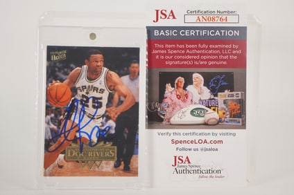 Doc Rivers No. 25 Autographed Trading Card San Antonio Spurs w/COA