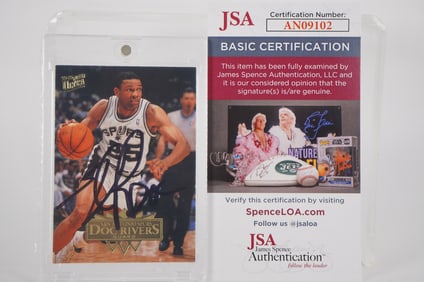 Doc Rivers No. 25 Autographed Trading Card San Antonio Spurs w/COA
