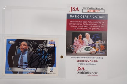 Doc Rivers Coach Autographed Trading Card Orlando Magic w/COA