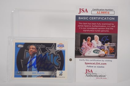 Doc Rivers Coach Autographed Trading Card Orlando Magic w/COA
