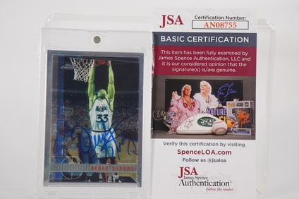 Derek Strong No. 33 Autographed Trading Card Orlando Magic w/COA