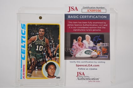 Jo Jo White No. 10 Autographed Trading Card Boston Celtics w/COA