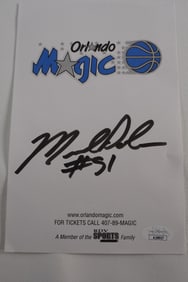 Michael Doleac No. 51 AUTOGRAPHED Cut Out Orlando Magic w/COA