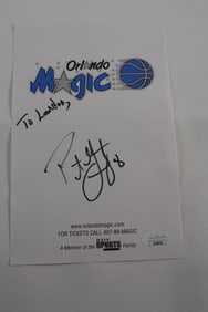 Pat Garrity No. 8 AUTOGRAPHED Cut Out Orlando Magic w/COA