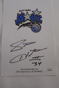 Steven Hunter No. 34 AUTOGRAPHED Cut Out Orlando Magic w/COA
