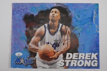 Derek Strong No. 33 AUTOGRAPHED Color Photograph Orlando Magic w/COA
