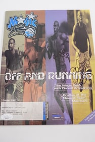 Grant Hill, Bo Outlaw, Darrell Armstrong, John Ameche AUTOGRAPHED Magazine Orlando Magic w/COA
