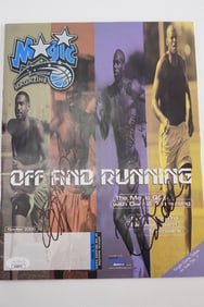 Grant Hill, Bo Outlaw, Darrell Armstrong, John Ameche Orlando Magic Magazine AUTOGRAPHED w/COA