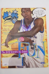 Bo Outlaw No. 45 AUTOGRAPHED Magazine Orlando Magic w/COA
