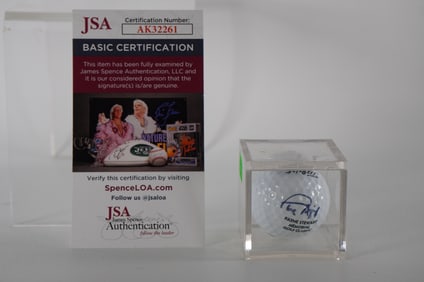 Paul Azinger AUTOGRAPHED Golf Ball, in Case w/COA