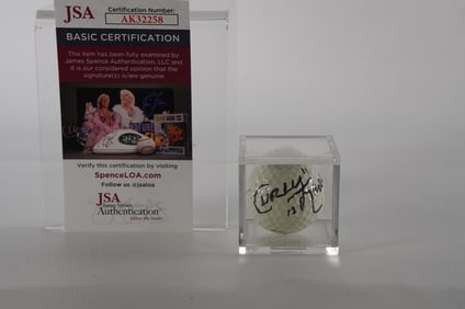 Curly Neal AUTOGRAPHED Golf Ball, in Case w/COA