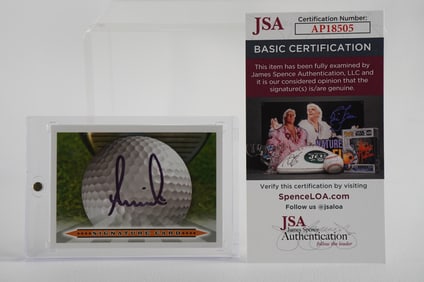 Annika Sorenstam AUTOGRAPHED Trading Card w/COA