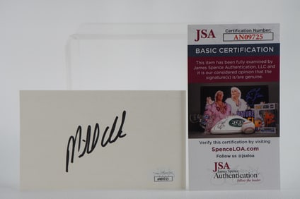Michael Clark AUTOGRAPHED Signature Index Card w/COA