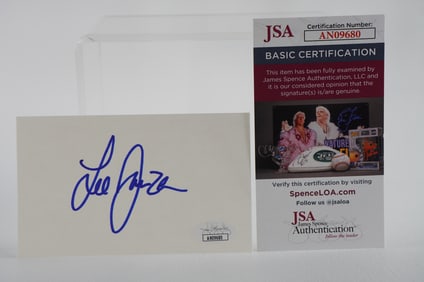 Lee Janzen AUTOGRAPHED Signature Index Card w/COA