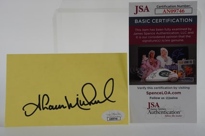 Shaun Michael AUTOGRAPHED Signature Index Card w/COA