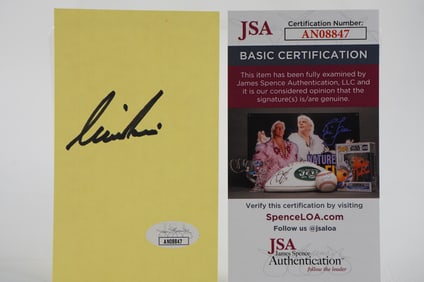 Nick Price AUTOGRAPHED Signature Index Card w/COA