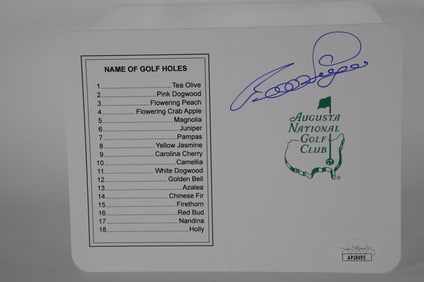 Bernhard Langer AUTOGRAPHED Scorecard w/COA