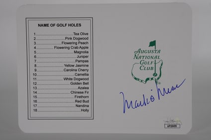 Mark O'Meara AUTOGRAPHED Scorecard w/COA