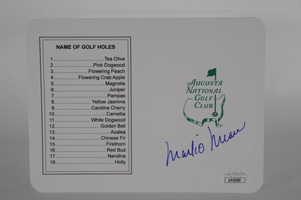 Mark O'Meara AUTOGRAPHED Scorecard w/COA