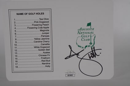 Adam Scott AUTOGRAPHED Scorecard w/COA