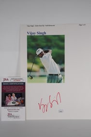 Vijay Singh AUTOGRAPHED Hand Signed Color Photo w/COA