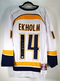 Mattias Ekholm No. 14 Nashville Predators AUTOGRAPHED Jersey w/COA