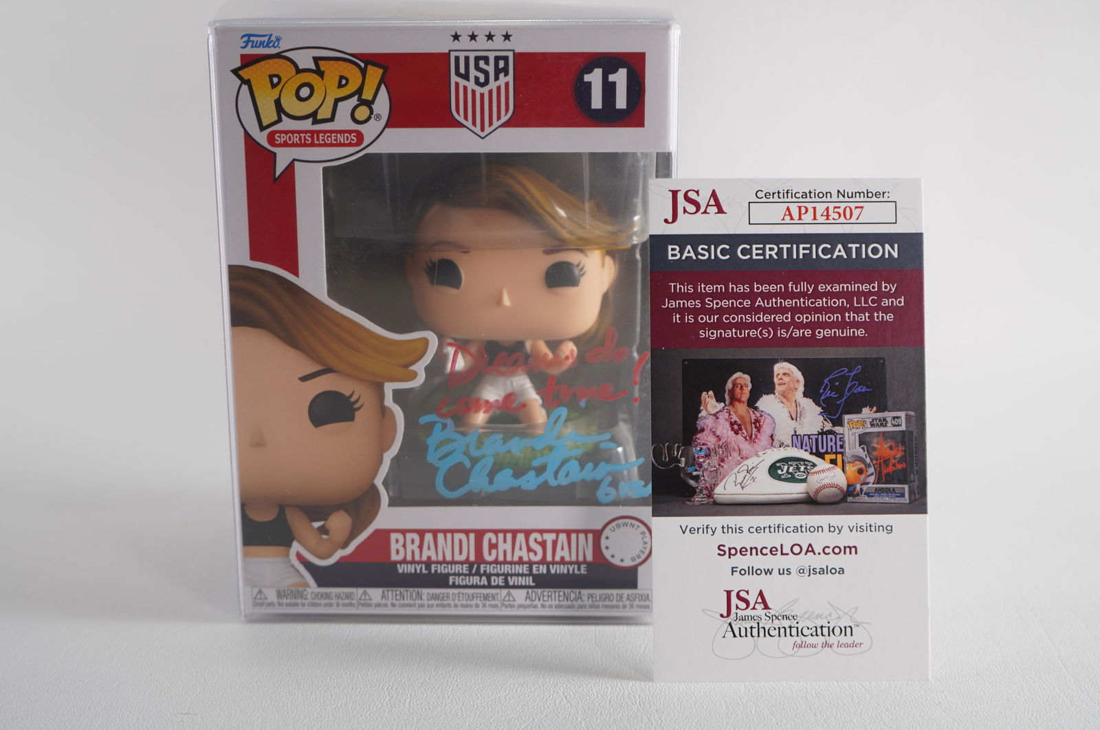 Funko Pop! ブランディ・チャスティン フィギュア サイン入り Facsimile Autographed Figurine Brandi Chastain #11 USA Signed
