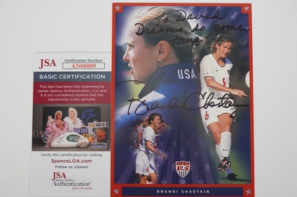 Brandi Chastain No. 6 USA AUTOGRAPHED Promo w/COA