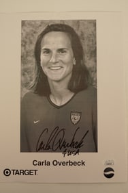 Carla Overbeck No. 4 USA AUTOGRAPHED 8.5 x 11 B & W Photo w/COA