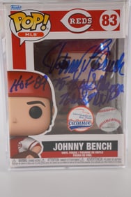 Johnny Bench No. 5 Cincinnati Reds AUTOGRAPHED Funko Pop Vinyl w/COA