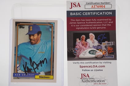 Ken Griffey Sr. No. 30 Seattle Mariners AUTOGRAPHED Trading Card w/COA