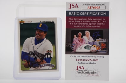 Ken Griffey Sr. No. 30 Seattle Mariners AUTOGRAPHED Trading Card w/COA