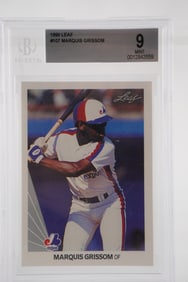 Marquis Grissom No. 9 Montreal Expos Trading Card w/COA