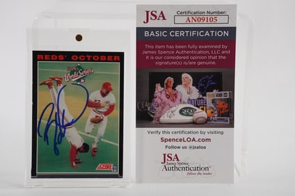 Barry Larkin No. 11 Cincinnati Reds AUTOGRAPHED Trading Card w/COA