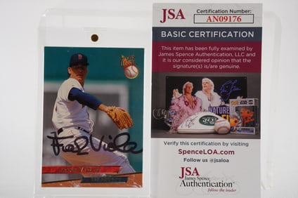Frank Viola No. 41 Boston Red Sox AUTOGRAPHED Trading Card w/COA