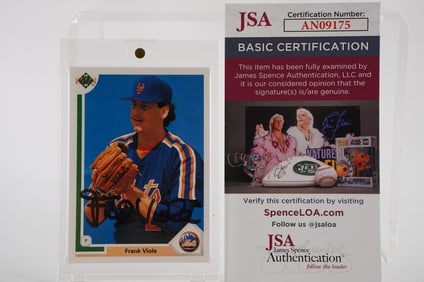 Frank Viola No. 29 New York Mets AUTOGRAPHED Trading Card w/COA