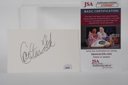 Carlton Fisk AUTOGRAPHED Signature Index Card w/COA