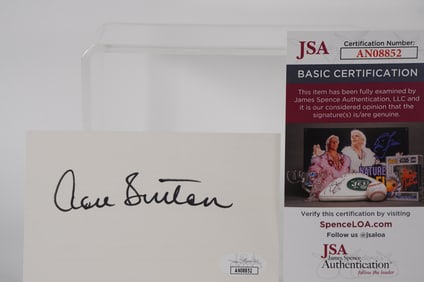 Don Sutton AUTOGRAPHED Signature Index Card w/COA