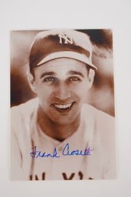 Frank Crosetti New York Yankees AUTOGRAPHED 3.5 x 5 B & W Photo w/COA
