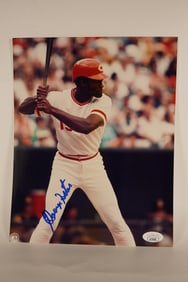 George Foster No. 15 Cincinnati Reds AUTOGRAPHED 8 x 10 Color Photo w/COA