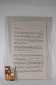 Roger Craig AUTOGRAPHED Contract with Card