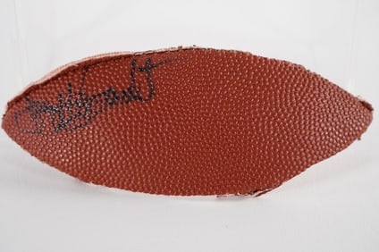 Willie Gault AUTOGRAPHED Ball Panel w/COA