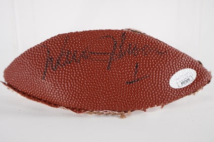Warren Moon AUTOGRAPHED Ball Panel w/COA